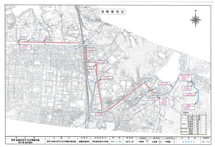 천안 성성(1)지구 도시개발사업 지구 외 상수공사